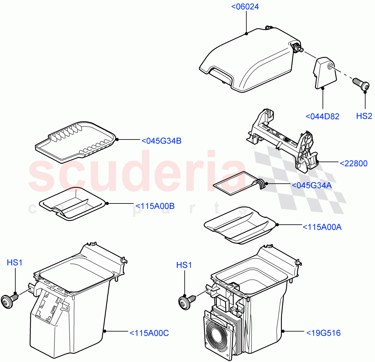 Console - Floor (For Stowage Boxes And Lids) ((V) FROMAA000001) of Land Rover Land Rover Discovery 4 (2010-2016) [5.0 OHC SGDI NA V8 Petrol]