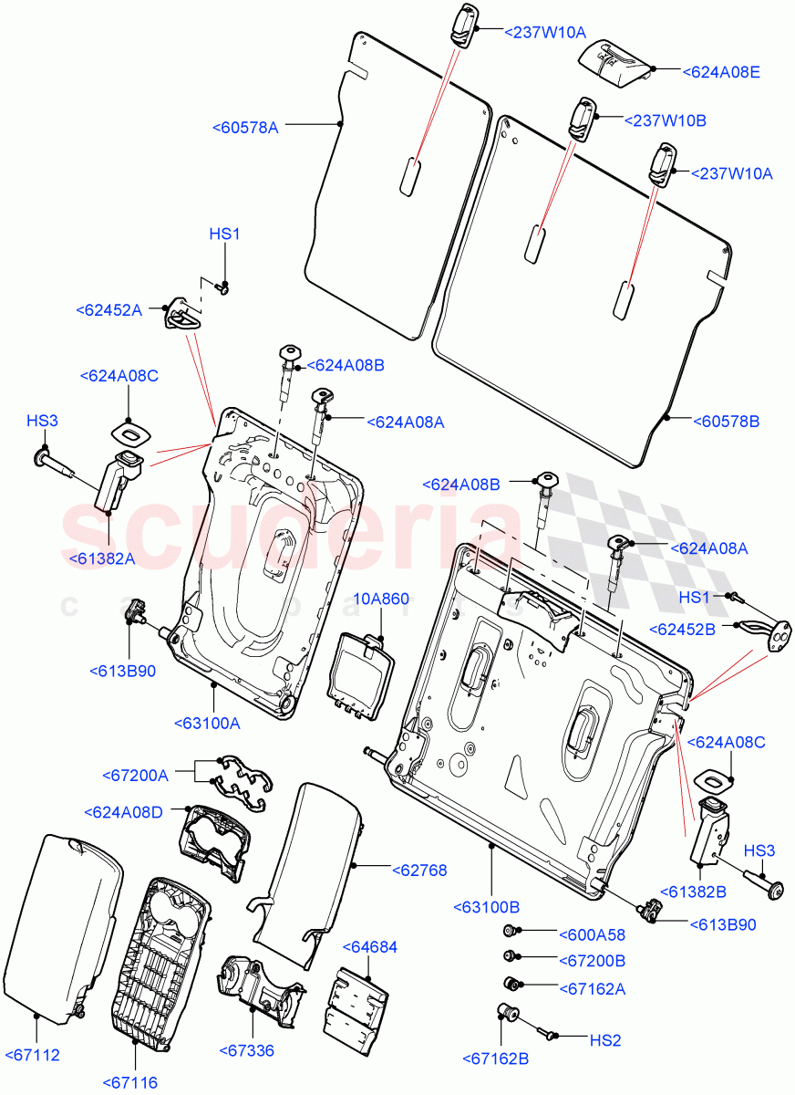 Rear Seat Back (Itatiaia (Brazil), With 60/40 Split - Folding Rr Seat) ((V) FROMGT000001) of Land Rover Land Rover Discovery Sport (2015+) [2.2 Single Turbo Diesel]