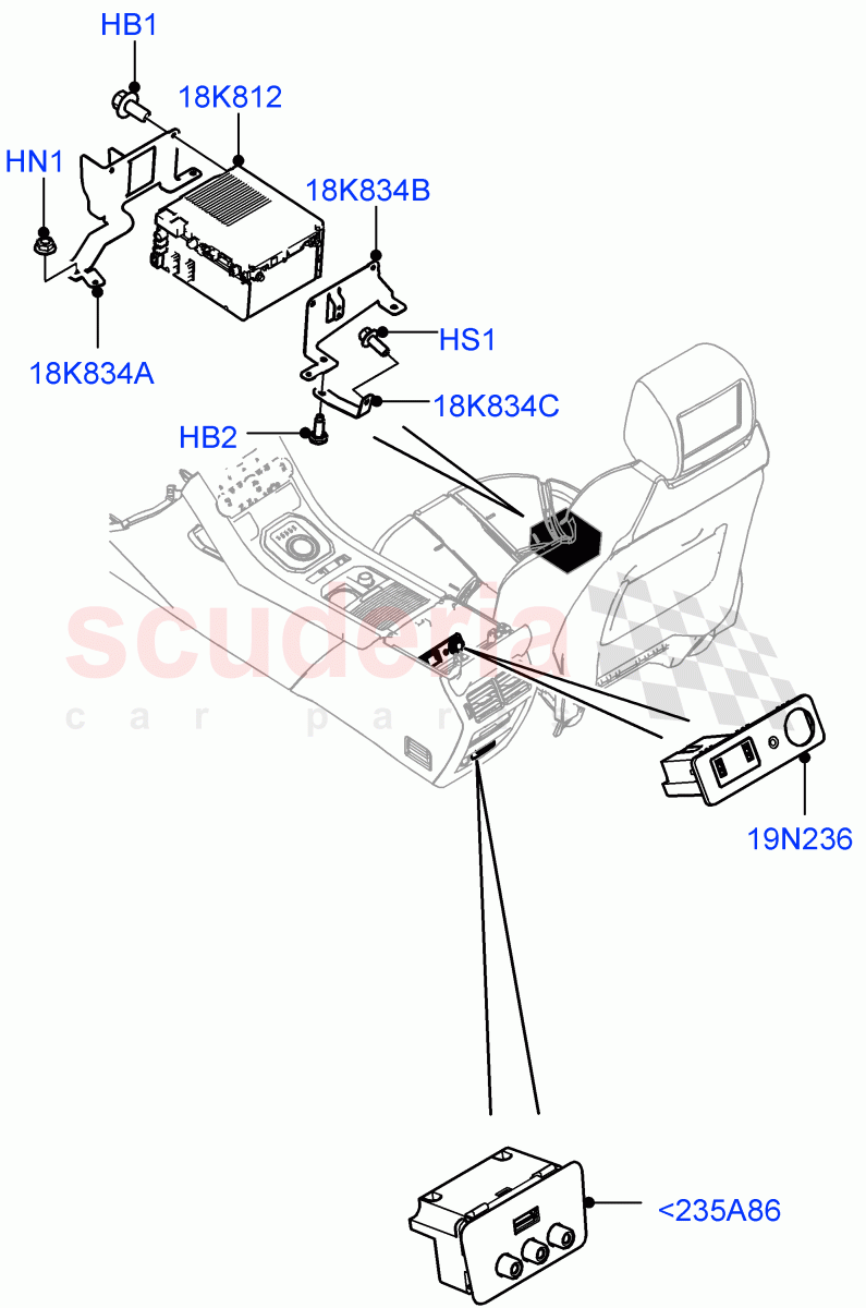 Family Entertainment System (Board Monitor) (Changsu (China)) ((V) FROMEG000001) of Land Rover Land Rover Range Rover Evoque (2012-2018) [2.2 Single Turbo Diesel]