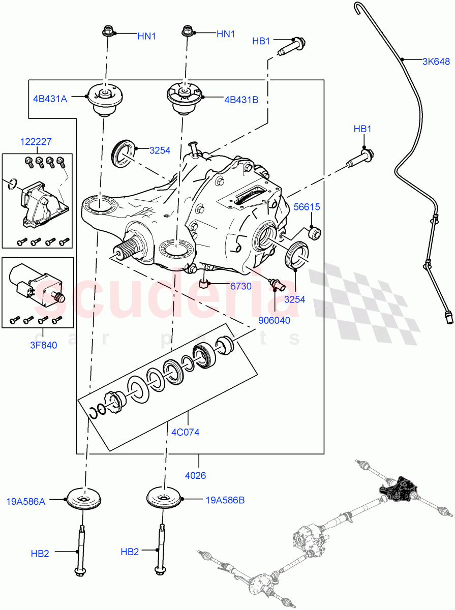 Rear Axle (Torque Vectoring By Braking (TVBB)) ((V) FROMM2000001) of Land Rover Land Rover Defender (2020+) [5.0 OHC SGDI SC V8 Petrol]