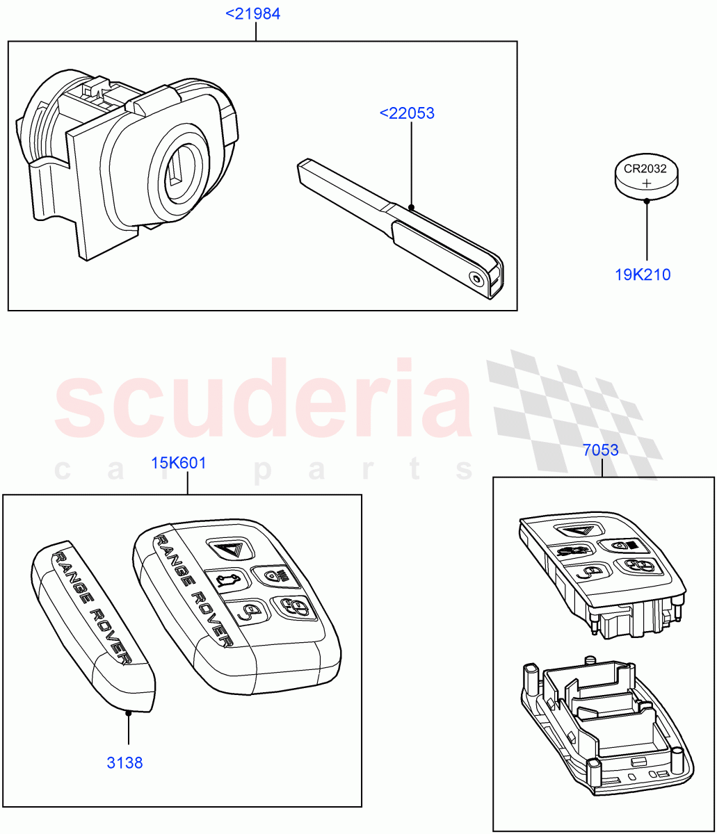 Vehicle Lock Sets And Repair Kits (Itatiaia (Brazil)) ((V) FROMGT000001) of Land Rover Land Rover Range Rover Evoque (2012-2018) [2.0 Turbo Diesel]