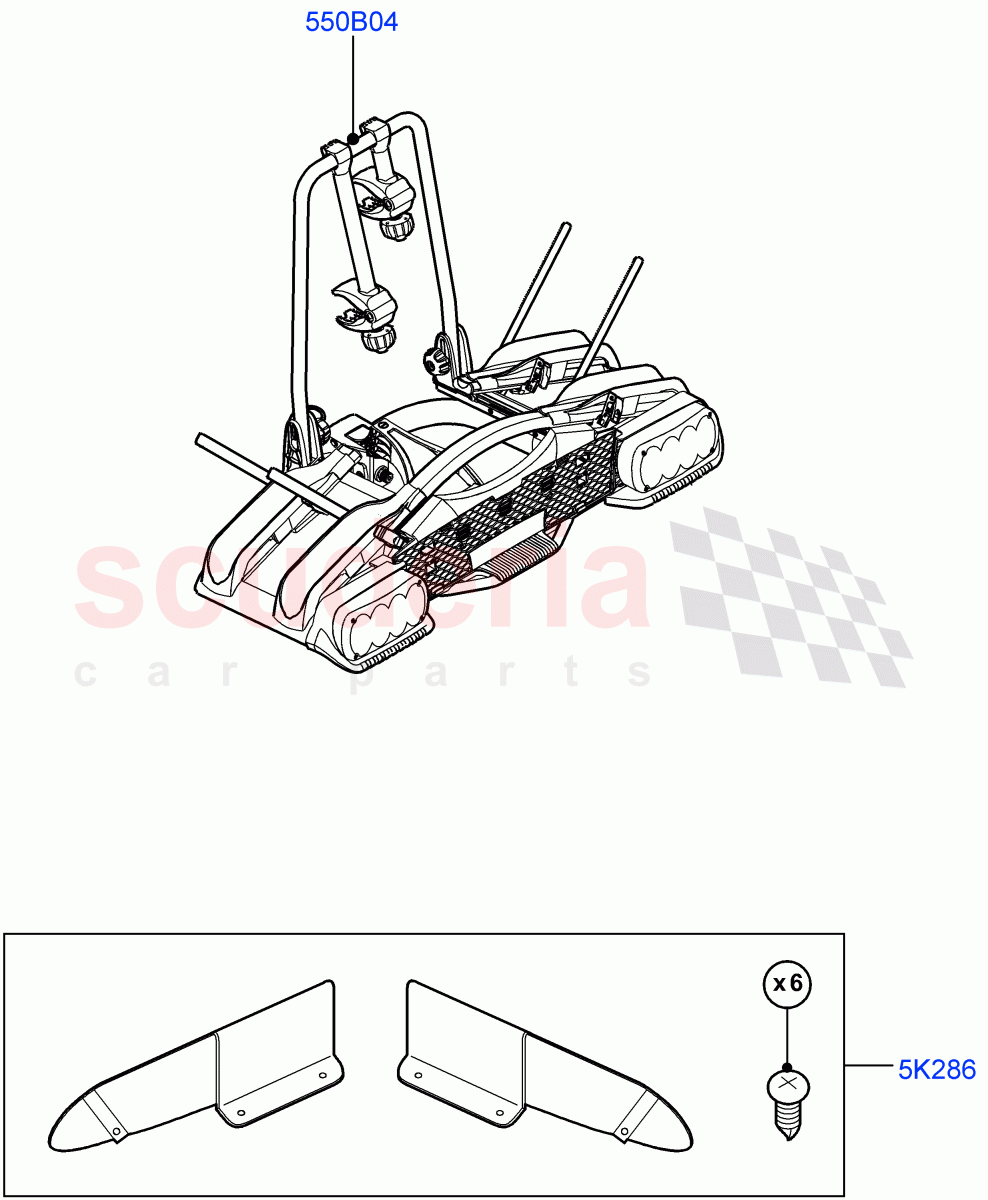 Carriers & Boxes (Bike Carriers, Accessory) (Halewood (UK), Itatiaia (Brazil)) of Land Rover Land Rover Range Rover Evoque (2012-2018) [2.2 Single Turbo Diesel]