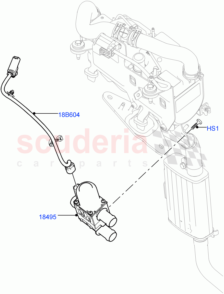 Auxiliary Fuel Fired Pre-Heater (Heater Water Control) (2.0L 16V TIVCT T/C 240PS Petrol, With Fuel Fired Heater, Less Park Heating) ((V) FROMGA000001, (V) TOHA999999) of Land Rover Land Rover Range Rover Sport (2014+) [2.0 Turbo Petrol AJ200P]