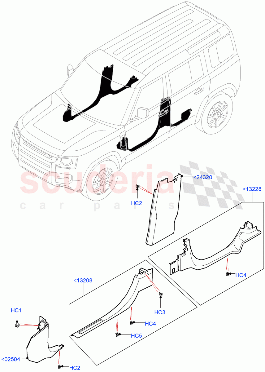 Side Trim (Sill) (Standard Wheelbase) of Land Rover Land Rover Defender (2020+) [2.0 Turbo Petrol AJ200P]