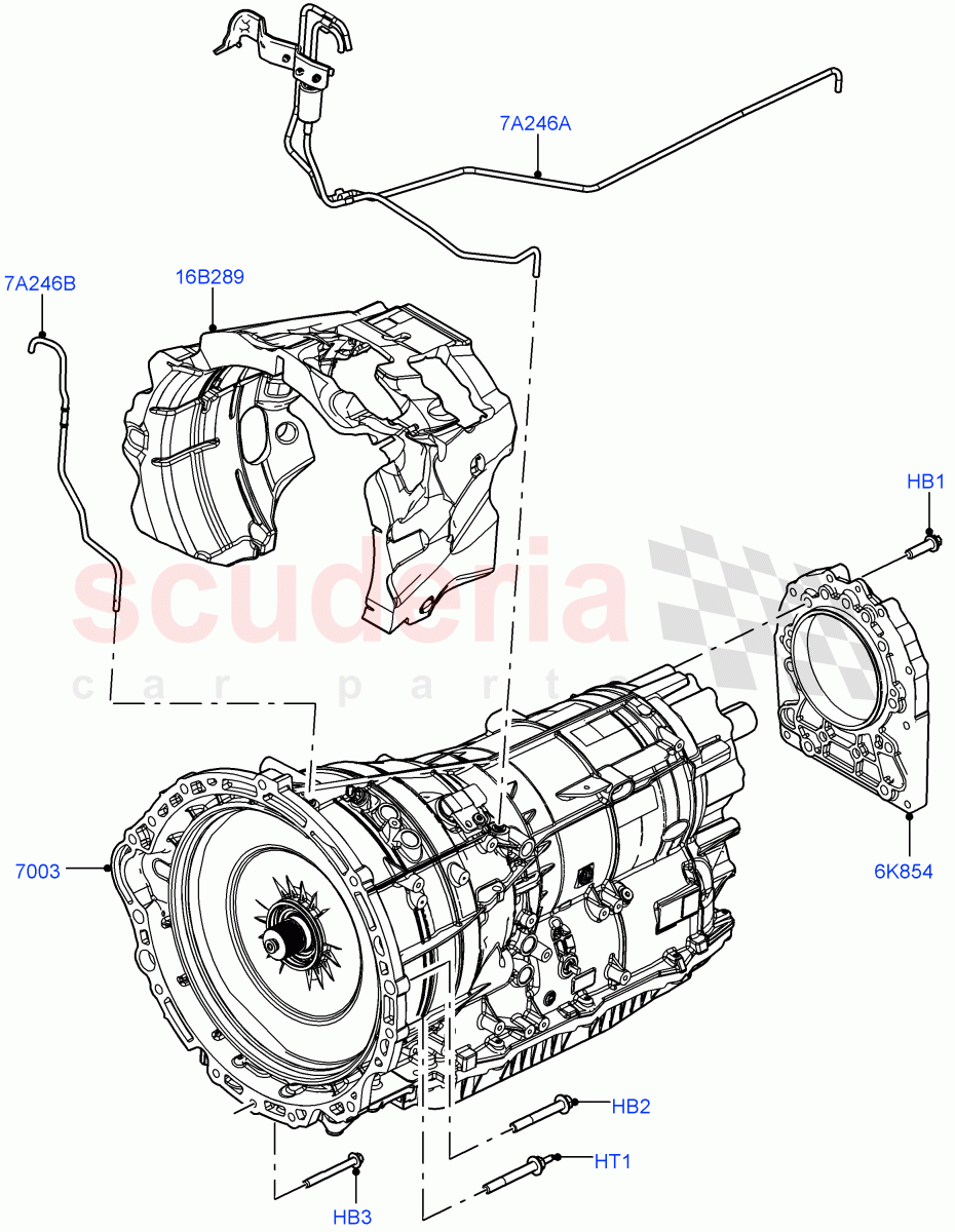 Auto Trans Assy & Speedometer Drive (8HP Gen3 Hybrid Trans) ((V) FROMJA000001) of Land Rover Land Rover Range Rover Sport (2014+) [4.4 DOHC Diesel V8 DITC]