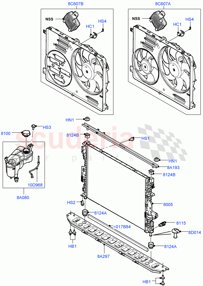 Radiator/Coolant Overflow Container (2.2L CR DI 16V Diesel) of Land Rover Land Rover Discovery Sport (2015+) [2.2 Single Turbo Diesel]