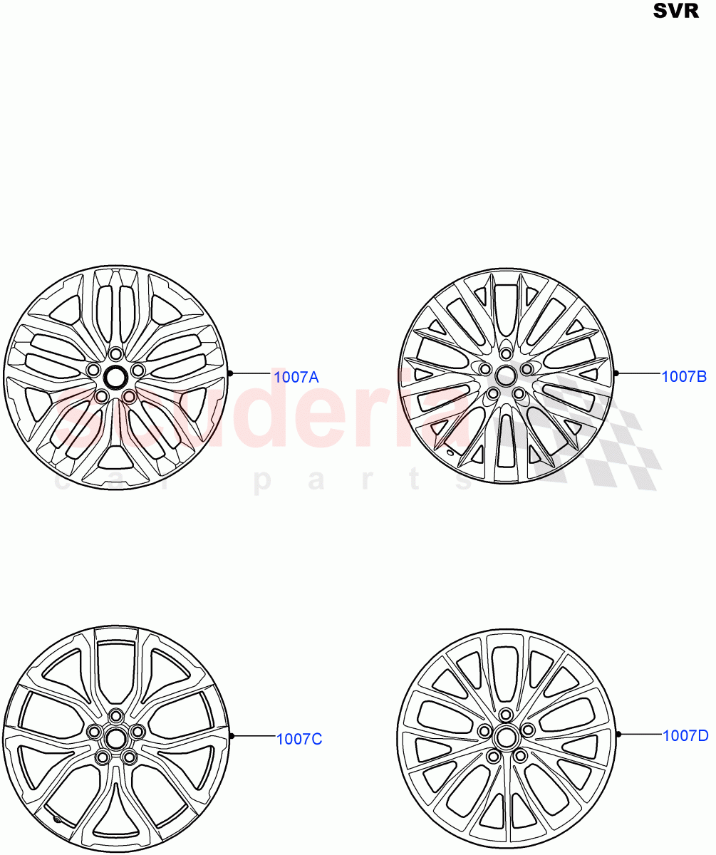 Wheels (SVR Version, SVR) ((V) FROMFA000001) of Land Rover Land Rover Range Rover Sport (2014+) [3.0 Diesel 24V DOHC TC]