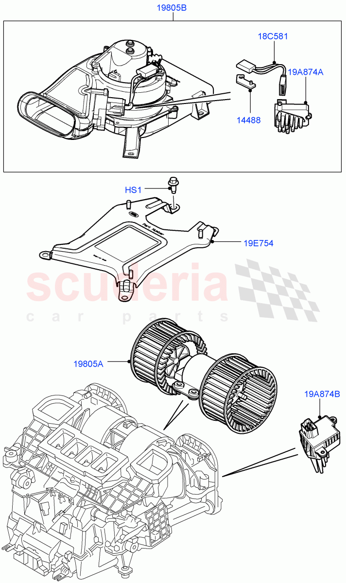 Heater/Air Con Blower And Compnts ((V) FROMAA000001) of Land Rover Land Rover Range Rover (2010-2012) [5.0 OHC SGDI SC V8 Petrol]