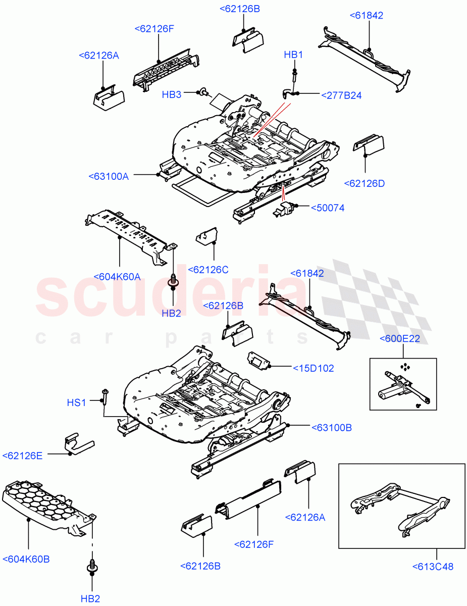 Front Seat Base (Solihull Plant Build) ((V) FROMHA000001) of Land Rover Land Rover Discovery 5 (2017+) [3.0 I6 Turbo Diesel AJ20D6]