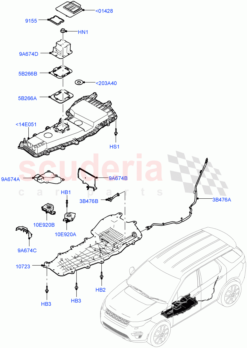 Hybrid Electrical Modules (MHEV Battery Housing, Cooling Ducts and Fans) (Changsu (China), Electric Engine Battery-MHEV) ((V) FROMKG446857) of Land Rover Land Rover Discovery Sport (2015+) [2.0 Turbo Diesel]