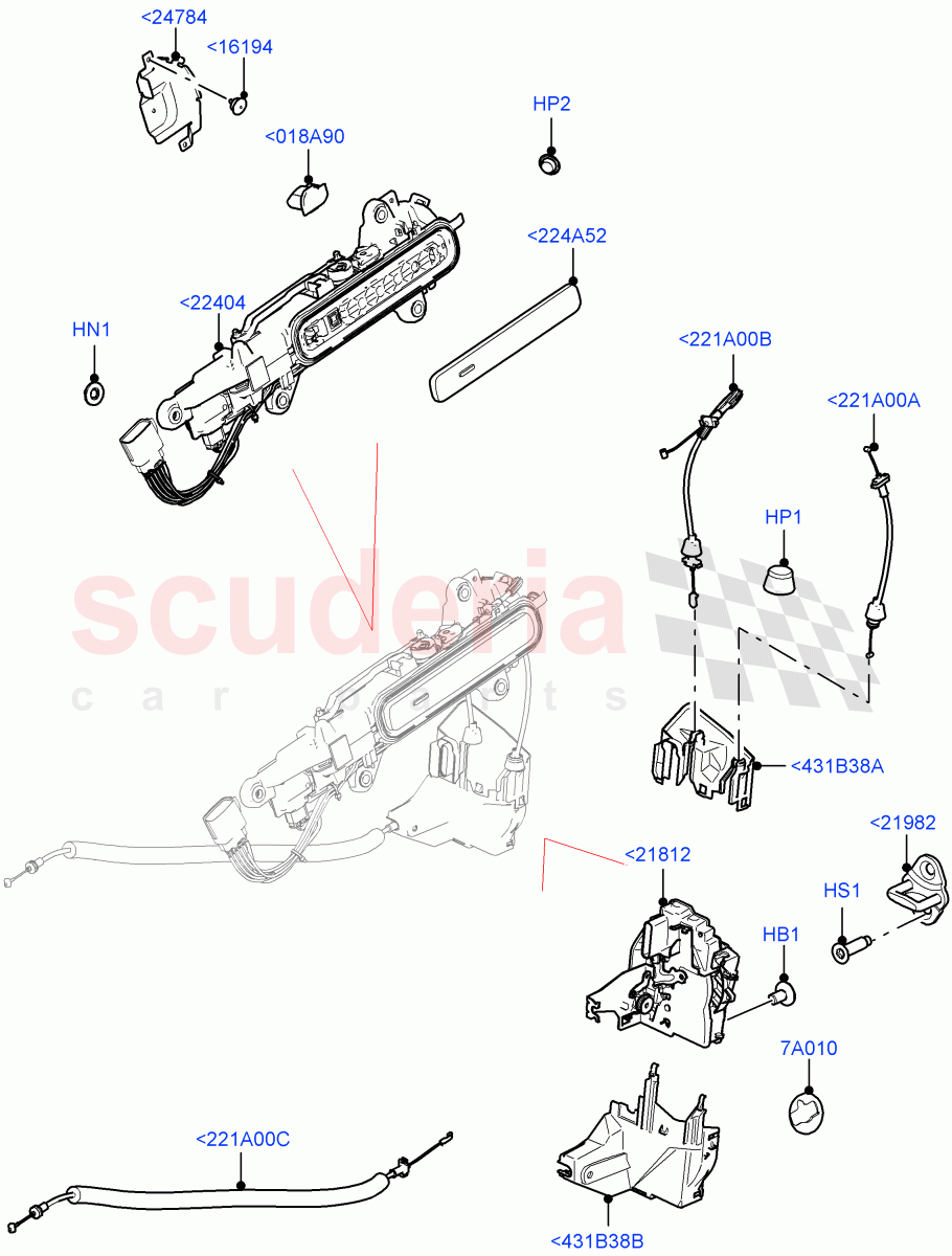 Front Door Lock Controls (Halewood (UK)) of Land Rover Land Rover Range Rover Evoque (2019+) [2.0 Turbo Diesel]