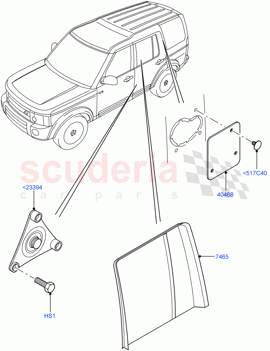Rear Door Glass And Window Controls (Commercial) (With 2 Seat Configuration) ((V) FROMAA000001) of Land Rover Land Rover Discovery 4 (2010-2016) [3.0 DOHC GDI SC V6 Petrol]
