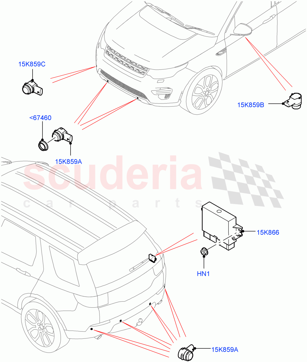 Parking Distance Control (Itatiaia (Brazil)) ((V) FROMGT000001) of Land Rover Land Rover Discovery Sport (2015+) [2.0 Turbo Diesel]