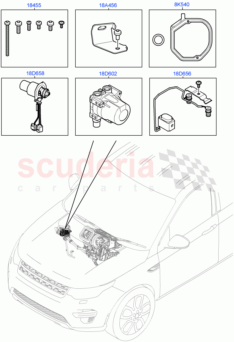 Auxiliary Fuel Fired Pre-Heater (Internal Components, Service Kit) (Changsu (China), Fuel Heater W/Pk Heat Less Remote, Fuel Fired Heater With Park Heat, With Fuel Fired Heater) ((V) FROMFG000001) of Land Rover Land Rover Discovery Sport (2015+) [2.0 Turbo Petrol AJ200P]