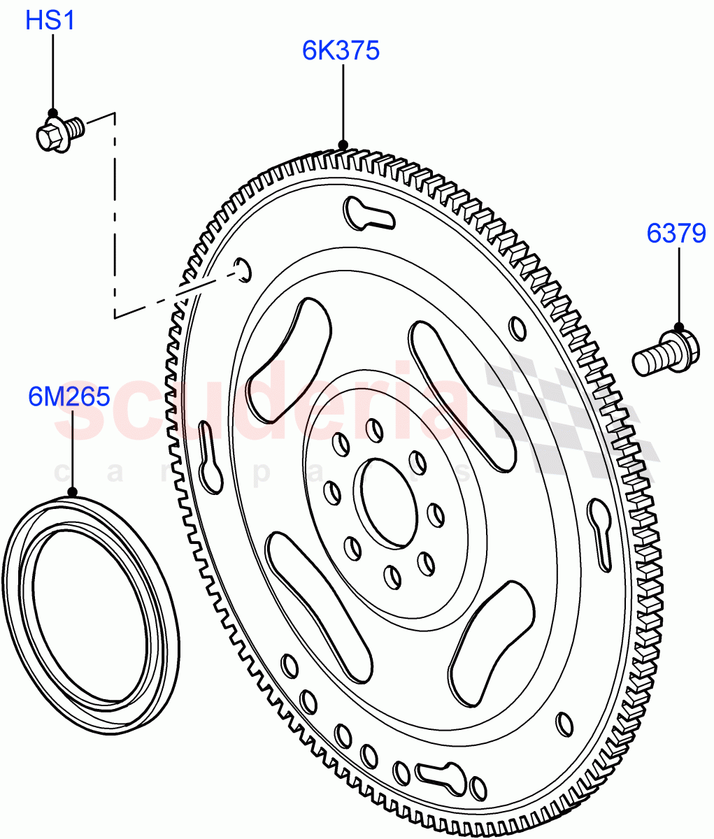 Flywheel (Solihull Plant Build) (3.0 V6 Diesel) ((V) FROMAA000001) of Land Rover Land Rover Range Rover (2012-2021) [3.0 Diesel 24V DOHC TC]
