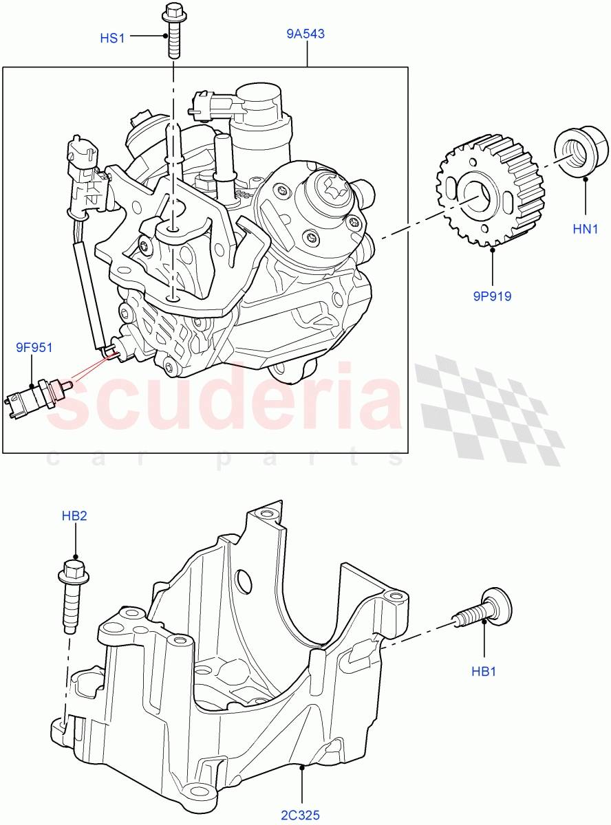 Fuel Injection Pump - Diesel (Solihull Plant Build) (3.0 V6 Diesel) ((V) FROMAA000001) of Land Rover Land Rover Range Rover Sport (2010-2013) [3.0 Diesel 24V DOHC TC]