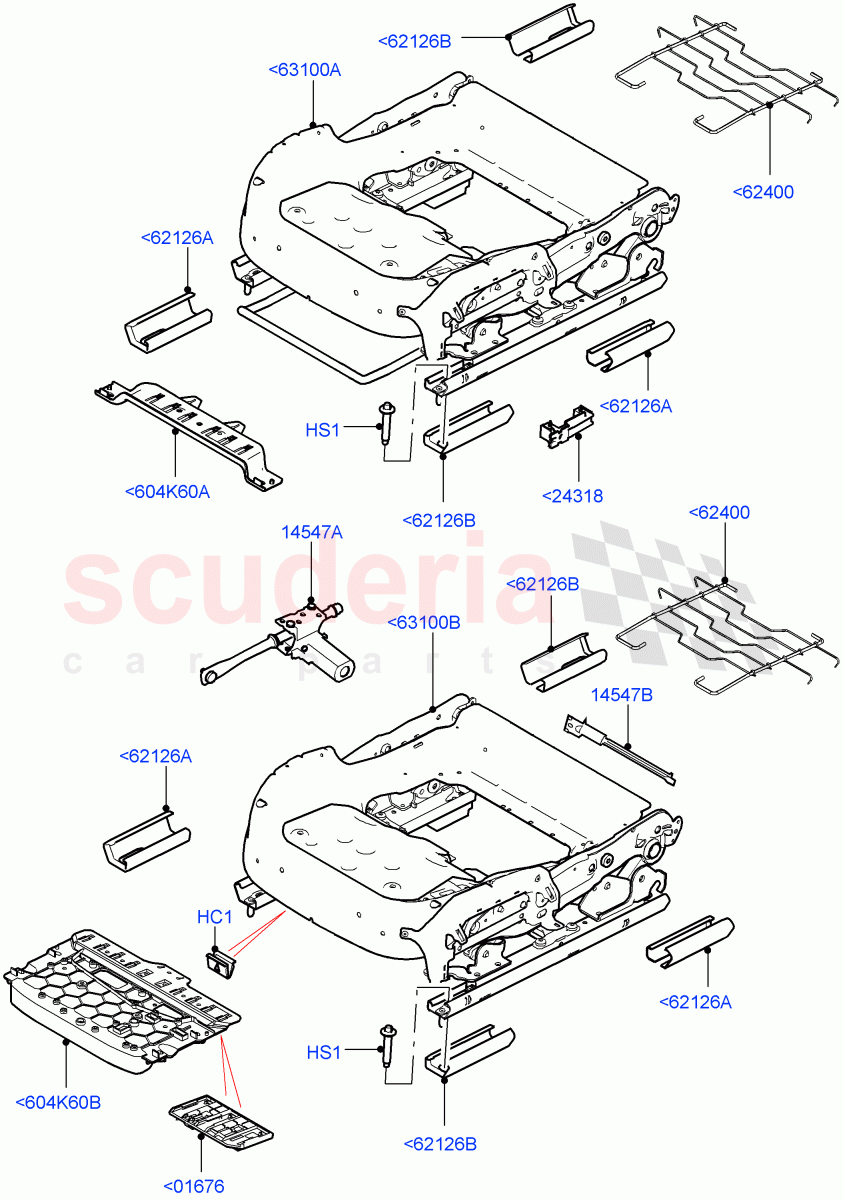 Front Seat Base ((V) TOHA999999) of Land Rover Land Rover Range Rover Sport (2014+) [3.0 DOHC GDI SC V6 Petrol]