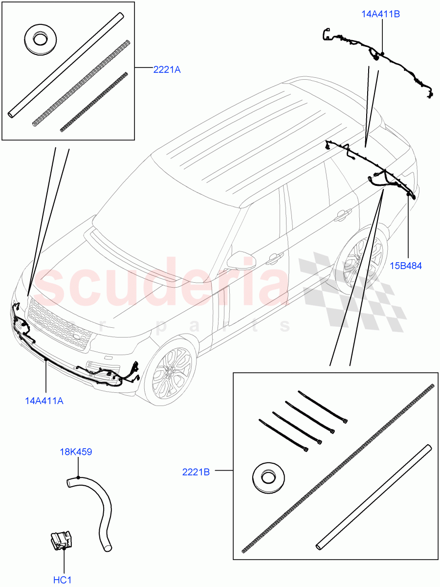 Electrical Wiring - Body And Rear (Bumper) of Land Rover Land Rover Range Rover (2012-2021) [5.0 OHC SGDI NA V8 Petrol]