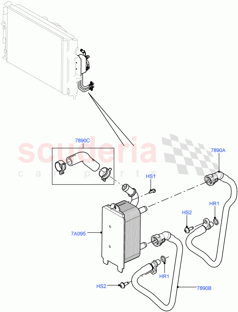 Transmission Cooling Systems (2.2L CR DI 16V Diesel, 6 Speed Auto AWF21 AWD) of Land Rover Land Rover Range Rover Evoque (2012-2018) [2.2 Single Turbo Diesel]