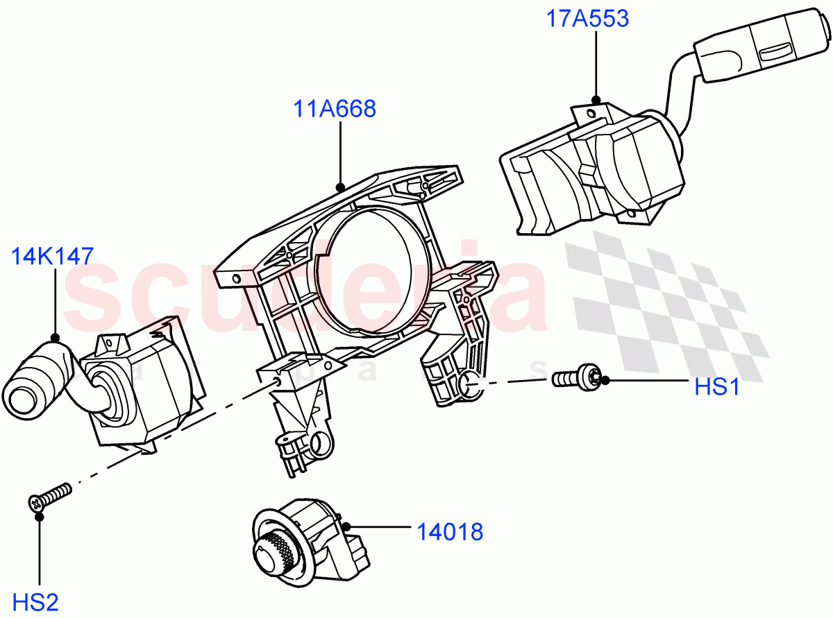 Switches (Steering Column) ((V) FROMAA000001) of Land Rover Land Rover Discovery 4 (2010-2016) [2.7 Diesel V6]