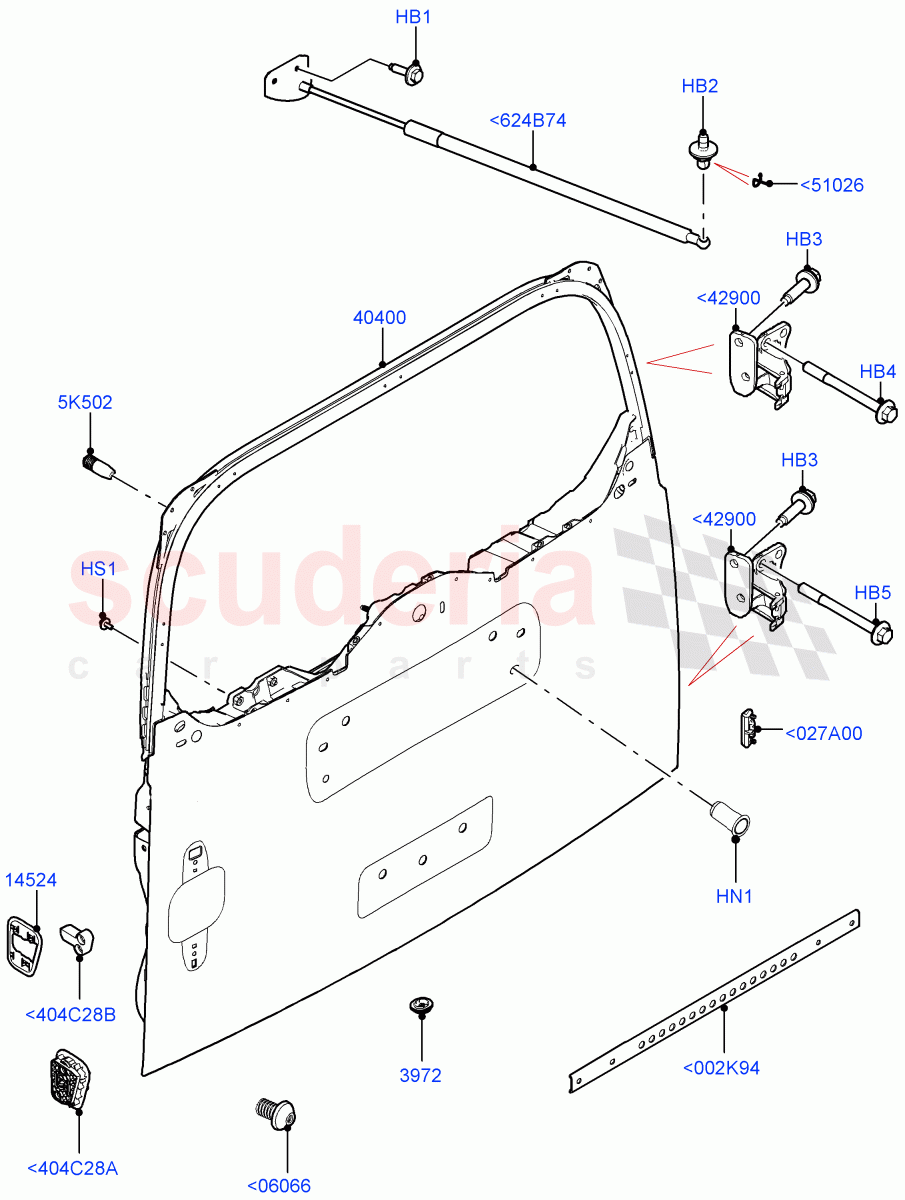 Luggage Compartment Door (Door And Fixings) of Land Rover Land Rover Defender (2020+) [3.0 I6 Turbo Petrol AJ20P6]