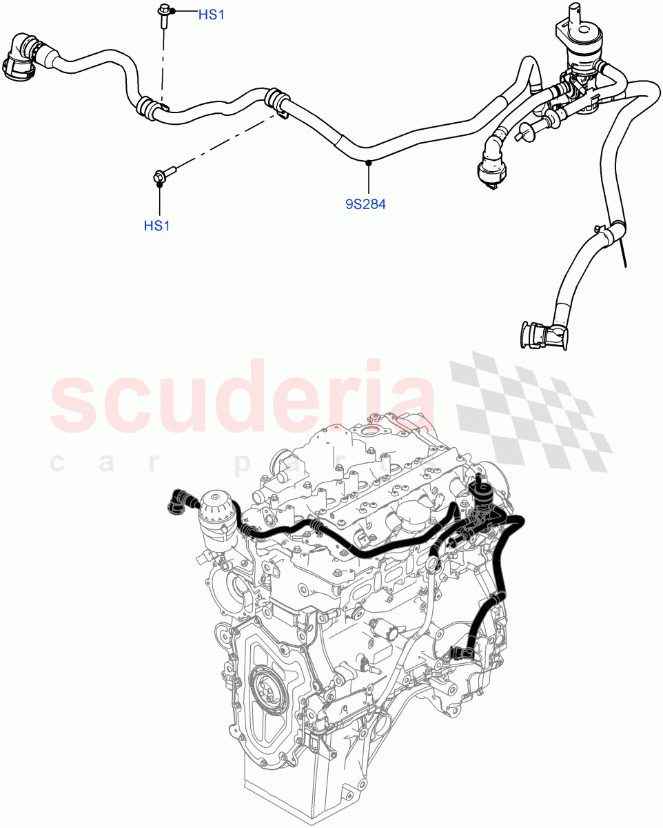 Evaporative Emission (Solihull Plant Build) (2.0L I4 Mid DOHC AJ200 Petrol, 2.0L I4 High DOHC AJ200 Petrol, 2.0L AJ200P Hi PHEV) ((V) FROMHA000001, (V) TOLA999999) of Land Rover Land Rover Range Rover (2012-2021) [2.0 Turbo Petrol AJ200P]