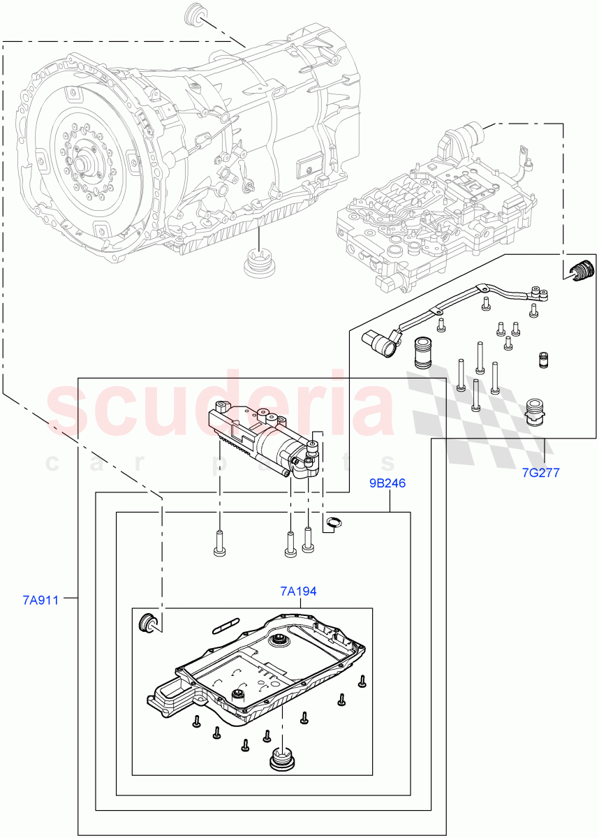 Valve Body - Main Control & Servo's (Electric Oil Pump) (8HP Gen3 Hybrid Trans) ((V) FROMJA000001) of Land Rover Land Rover Range Rover (2012-2021) [2.0 Turbo Petrol GTDI]