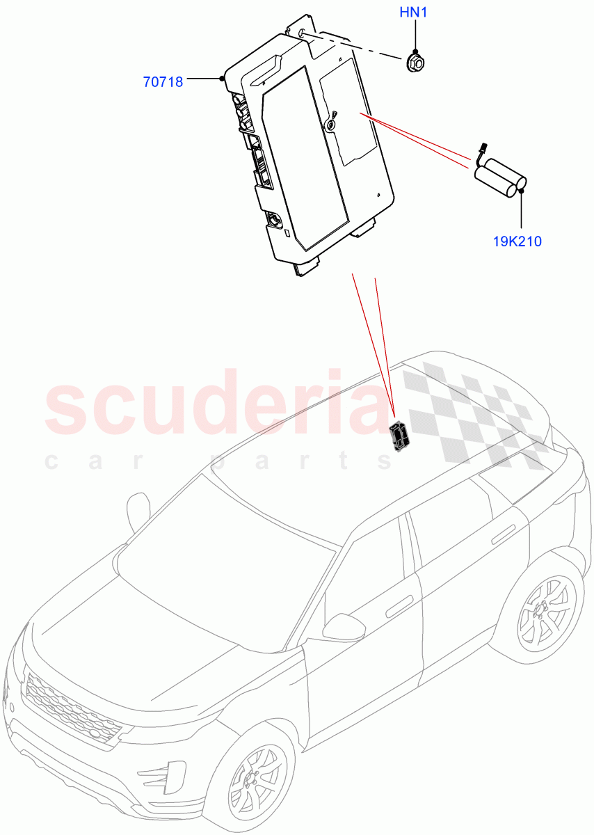 Telematics (Itatiaia (Brazil)) of Land Rover Land Rover Range Rover Evoque (2019+) [1.5 I3 Turbo Petrol AJ20P3]