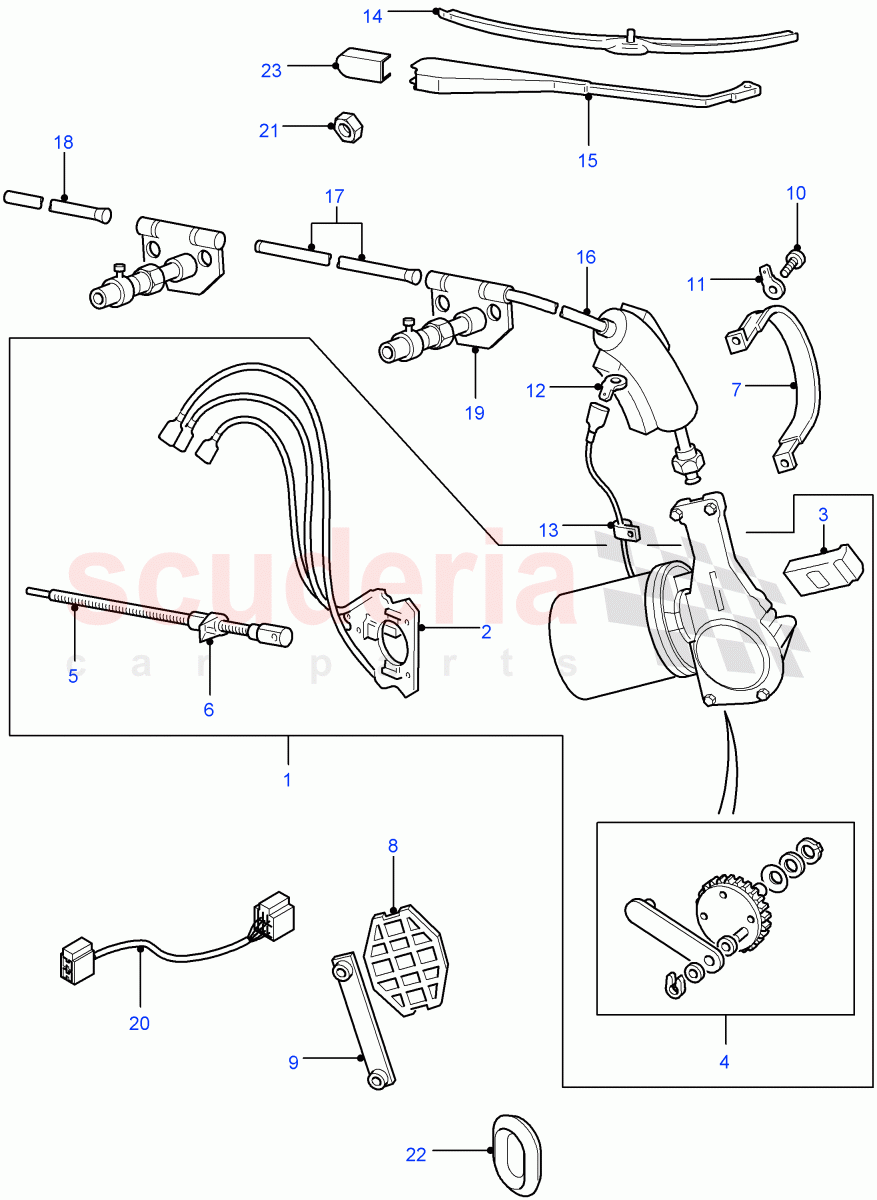 Windscreen Wiper ((V) FROM7A000001) of Land Rover Land Rover Defender (2007-2016)