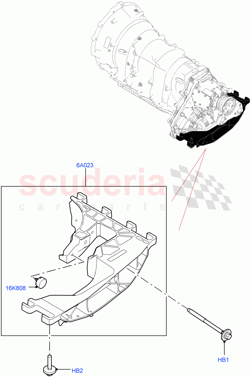 Transmission Mounting (3.0L AJ20D6 Diesel High) ((V) FROMMA000001) of Land Rover Land Rover Range Rover Velar (2017+) [2.0 Turbo Petrol AJ200P]