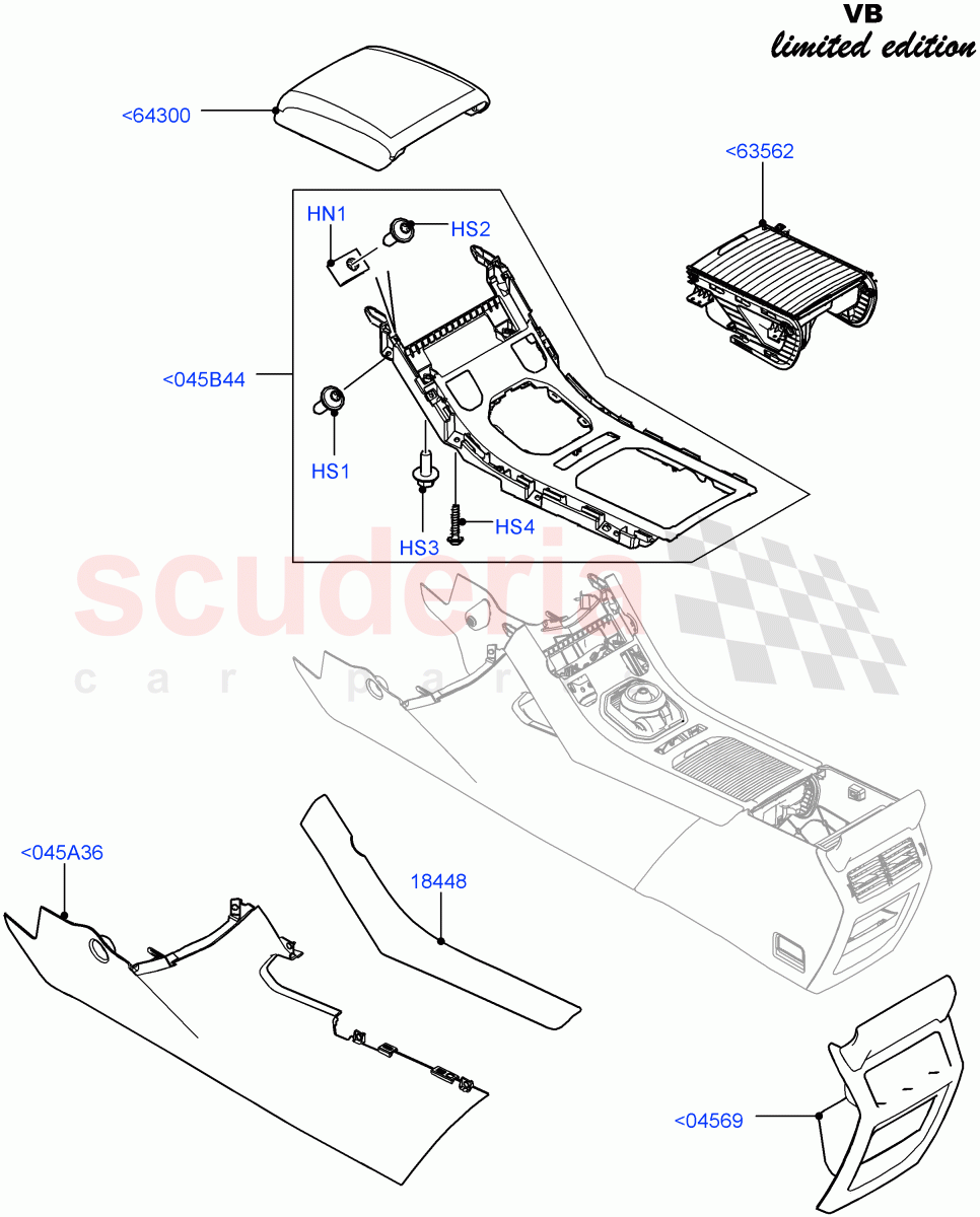 Console - Floor (Victoria Beckham Limited Edition, Halewood (UK)) of Land Rover Land Rover Range Rover Evoque (2012-2018) [2.2 Single Turbo Diesel]