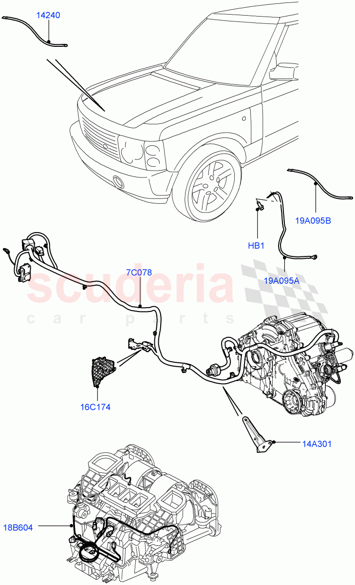 Electrical Wiring - Engine And Dash (Wiring Harness) ((V) FROMAA000001) of Land Rover Land Rover Range Rover (2010-2012) [3.6 V8 32V DOHC EFI Diesel]