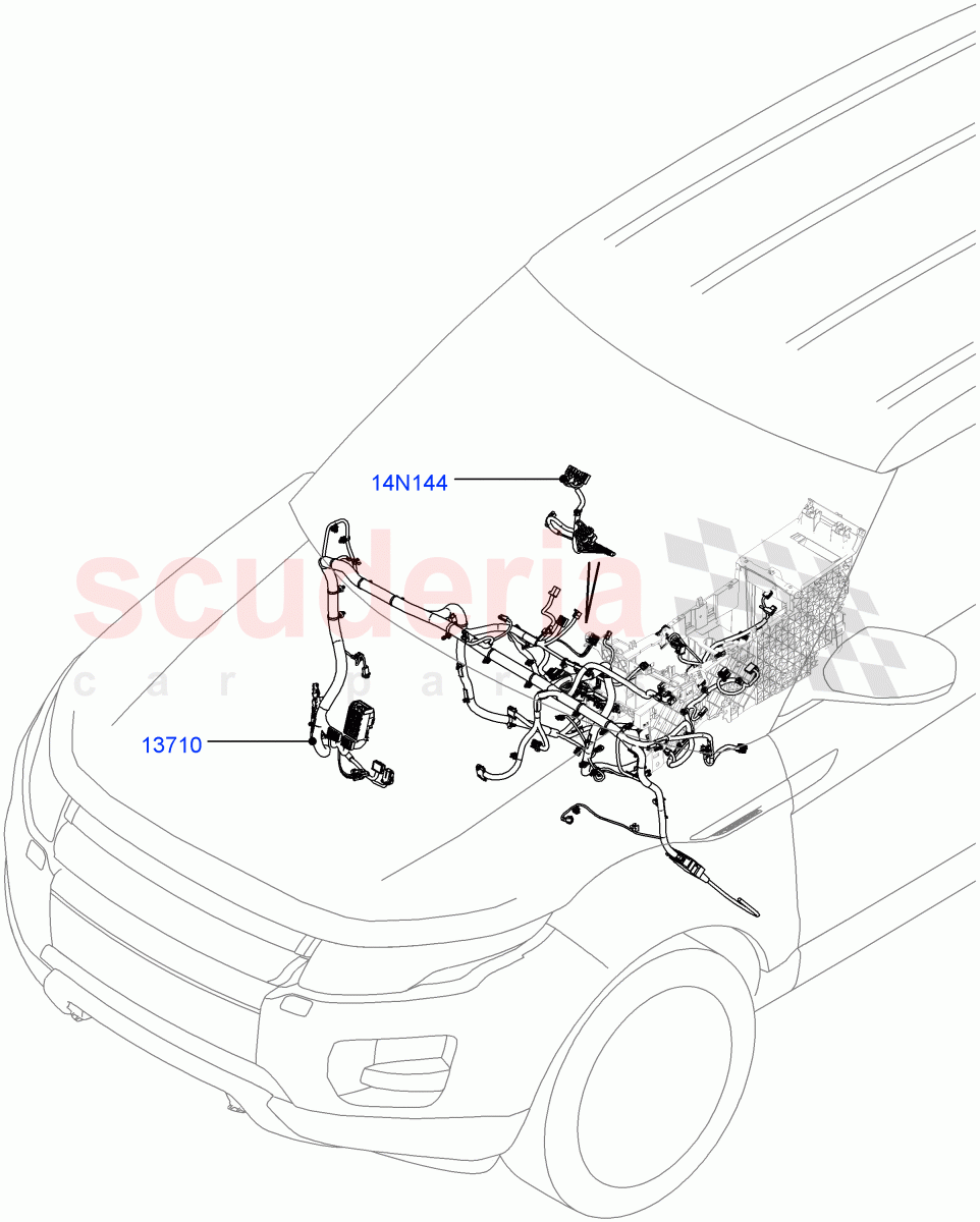 Electrical Wiring - Engine And Dash (Facia) (5 Door, Itatiaia (Brazil)) ((V) FROMGT000001) of Land Rover Land Rover Range Rover Evoque (2012-2018) [2.0 Turbo Diesel]