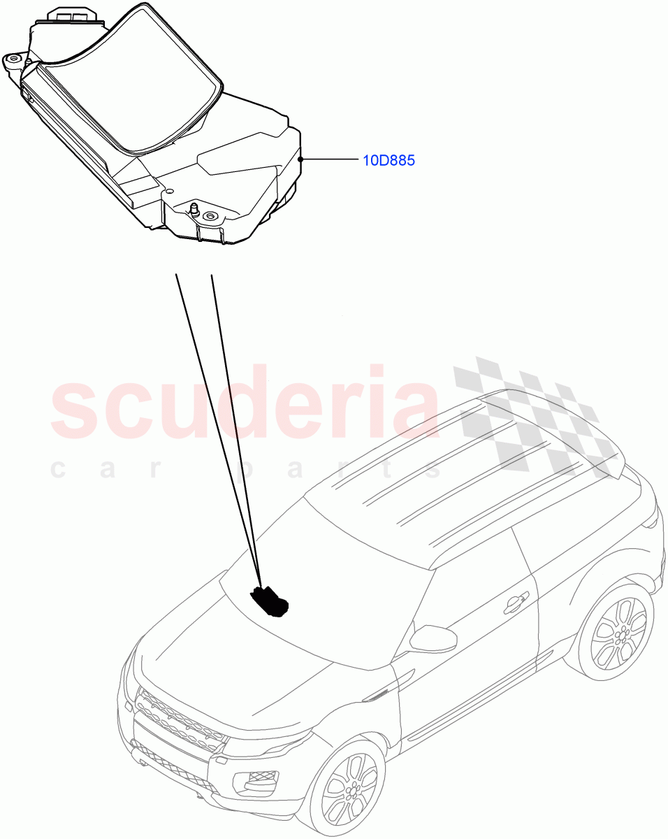 Head Up Display Module (Halewood (UK), Head Up Display) ((V) FROMFH000001) of Land Rover Land Rover Range Rover Evoque (2012-2018) [2.2 Single Turbo Diesel]