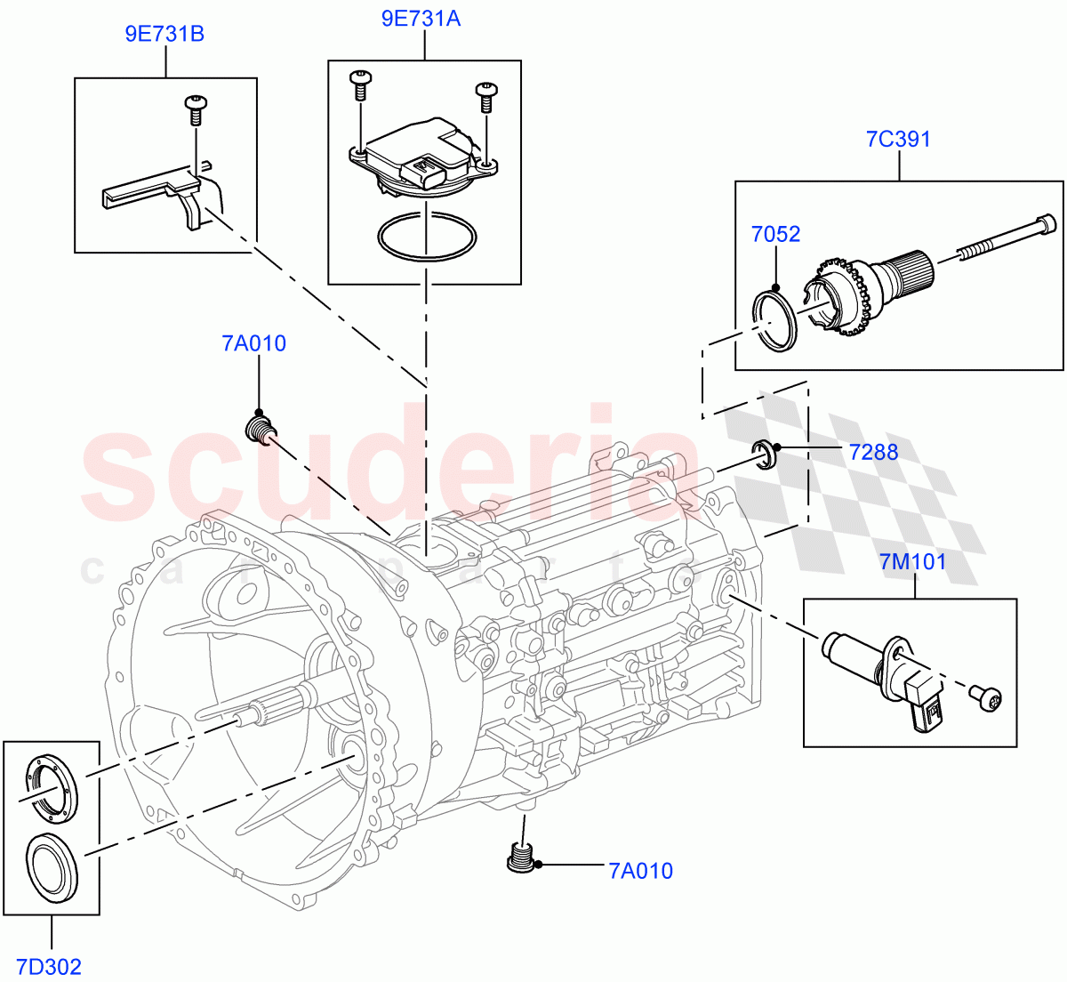 Manual Transmission External Cmpnts (6 Speed Man ZF S6-53) ((V) FROMAA000001, (V) TOBA999999) of Land Rover Land Rover Discovery 4 (2010-2016) [4.0 Petrol V6]