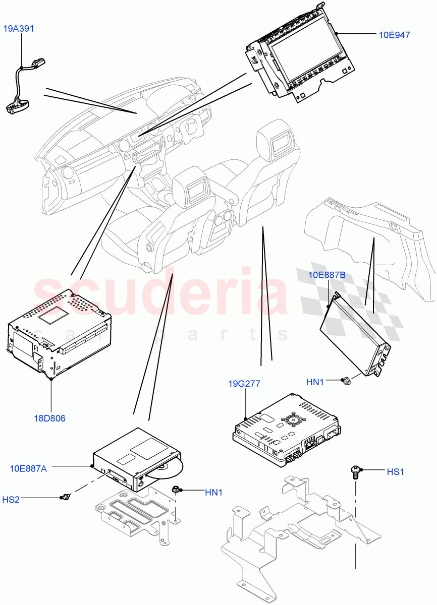 Family Entertainment System (Front Seats) ((V) FROMCA000001) of Land Rover Land Rover Range Rover Sport (2010-2013) [3.0 Diesel 24V DOHC TC]