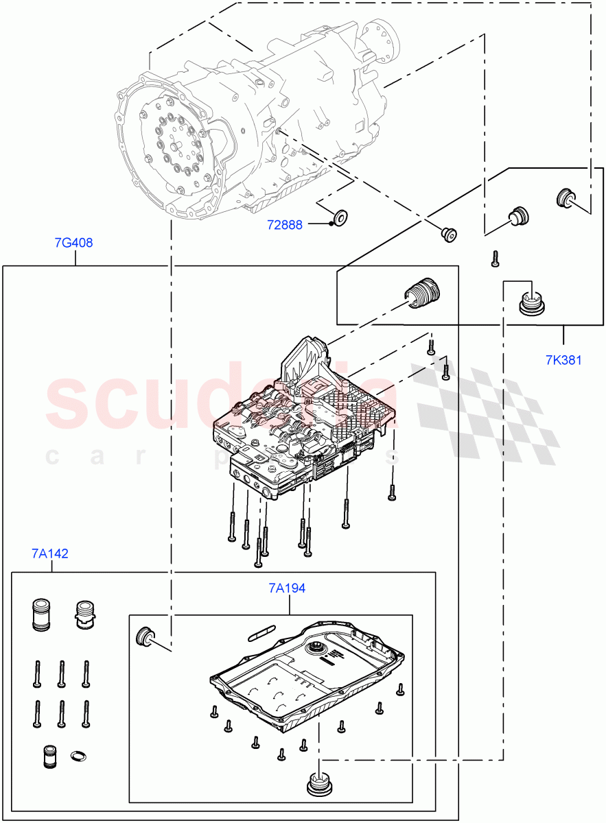 Valve Body - Main Control & Servo's (Nitra Plant Build) (3.0L AJ20P6 Petrol High, 8 Speed Auto Trans ZF 8HP76, 3.0L AJ20D6 Diesel High) of Land Rover Land Rover Discovery 5 (2017+) [2.0 Turbo Diesel]