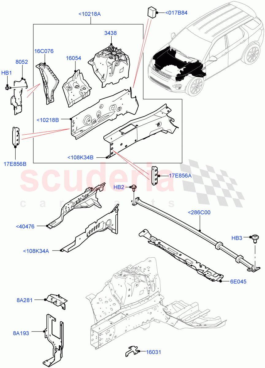 Front Panels, Aprons & Side Members (Aprons And Side Members) (Changsu (China)) ((V) FROMKG446857) of Land Rover Land Rover Discovery Sport (2015+) [2.2 Single Turbo Diesel]
