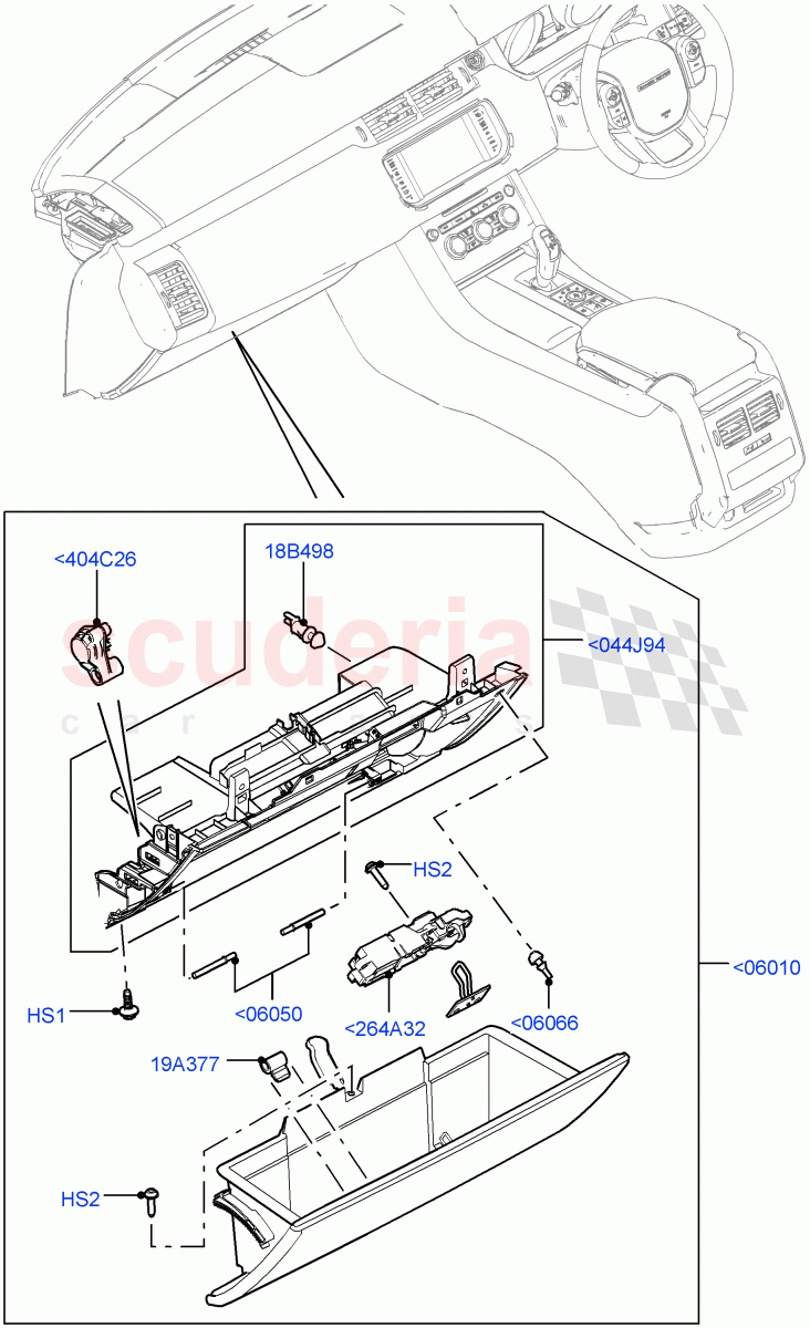 Glove Box ((V) TOHA999999) of Land Rover Land Rover Range Rover Sport (2014+) [2.0 Turbo Petrol GTDI]