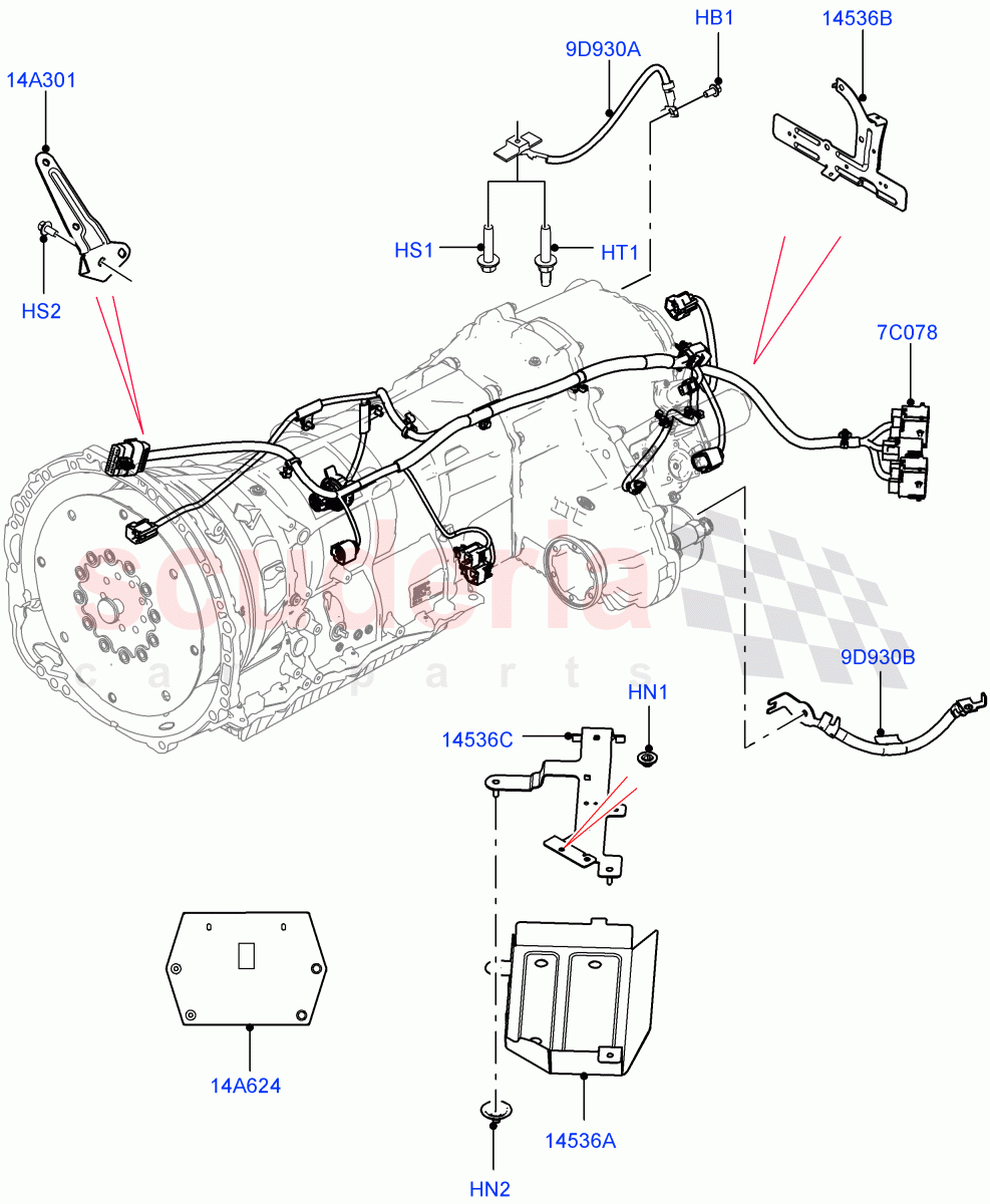 Electrical Wiring - Engine And Dash (Transmission) of Land Rover Land Rover Range Rover (2012-2021) [3.0 I6 Turbo Diesel AJ20D6]