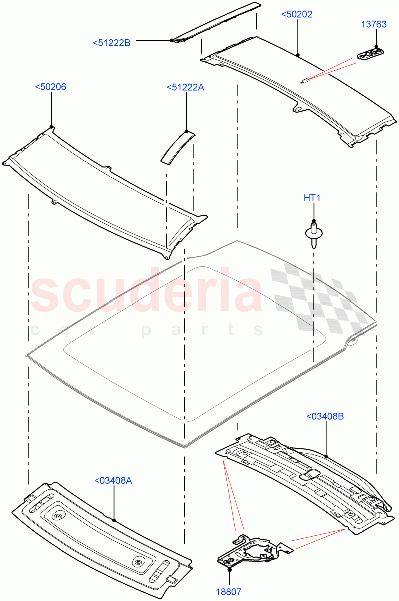 Roof - Sheet Metal (With Roof Conversion-Panorama Power, Halewood (UK), With Roof Conversion-Panorama Roof) of Land Rover Land Rover Discovery Sport (2015+) [2.2 Single Turbo Diesel]