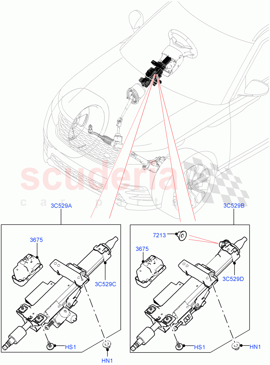 Steering Column (Upper) of Land Rover Land Rover Range Rover Velar (2017+) [2.0 Turbo Diesel]