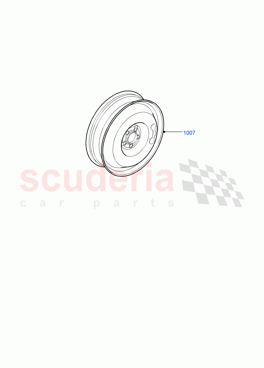 Spare Wheel (Itatiaia (Brazil), Spare Wheel - Reduced Section Steel) ((V) FROMGT000001) of Land Rover Land Rover Range Rover Evoque (2012-2018) [2.0 Turbo Petrol AJ200P]