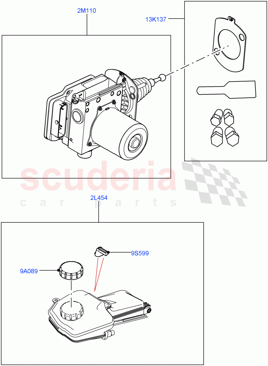 Brake And ABS Pump (1.5L AJ20P3 Petrol High PHEV, Halewood (UK)) ((V) FROMLH000001, (V) TOLH999999) of Land Rover Land Rover Range Rover Evoque (2019+) [2.0 Turbo Diesel AJ21D4]