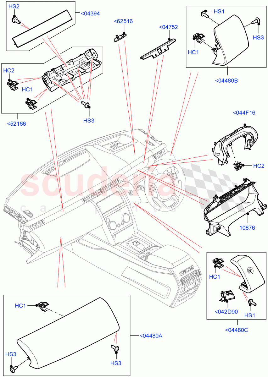 Instrument Panel (External, Centre) (Halewood (UK)) ((V) FROMLH000001) of Land Rover Land Rover Discovery Sport (2015+) [2.0 Turbo Petrol GTDI]