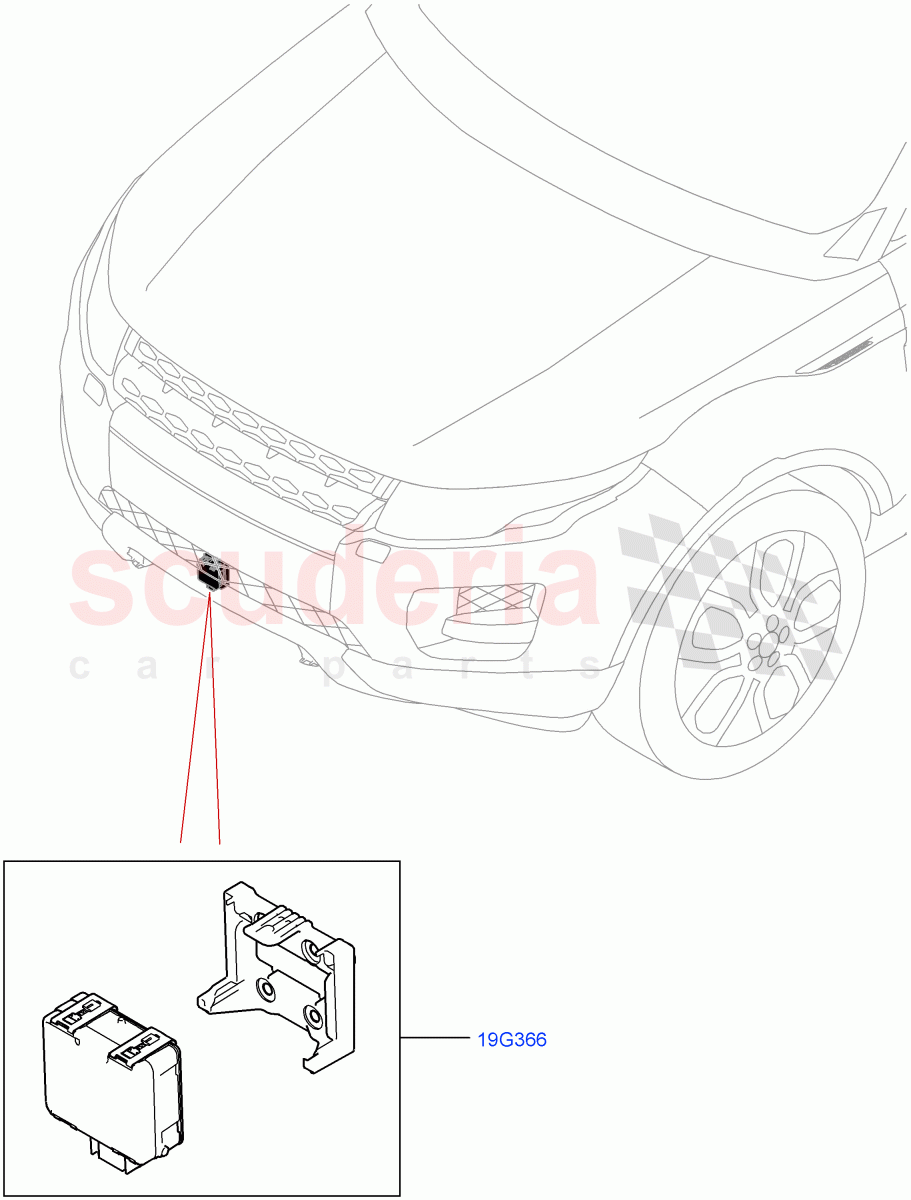 Speed Control (2.0L AJ21D4 Diesel Mid, Halewood (UK), ACC + Stop/go + Cra, Adaptive Cruise Control with Stg As, With Speed Control, ACC + Adaptive Lane Control) ((V) FROMMH000001) of Land Rover Land Rover Discovery Sport (2015+) [2.0 Turbo Diesel AJ21D4]