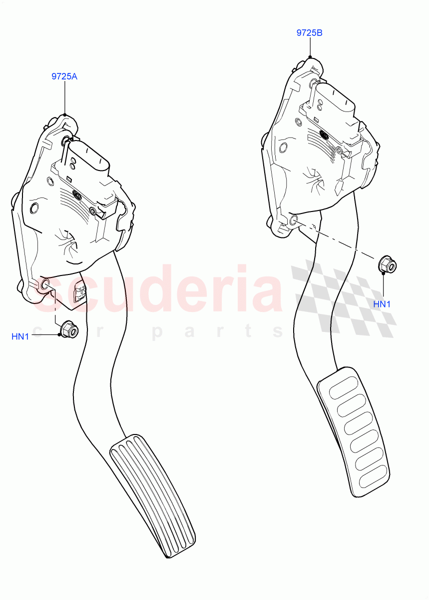 Accelerator/Injection Pump Controls (2.0L 16V TIVCT T/C 240PS Petrol) of Land Rover Land Rover Range Rover (2012-2021) [2.0 Turbo Petrol GTDI]
