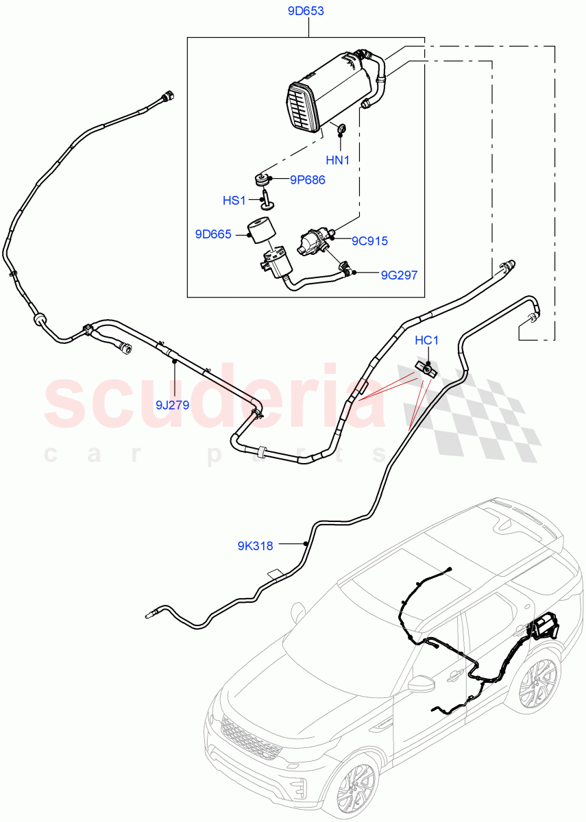 Carbon Canister (Nitra Plant Build) (3.0L AJ20P6 Petrol High, Pet Tank With Leak Det - Lrg Filter) ((V) FROMM2000001) of Land Rover Land Rover Discovery 5 (2017+) [3.0 I6 Turbo Petrol AJ20P6]