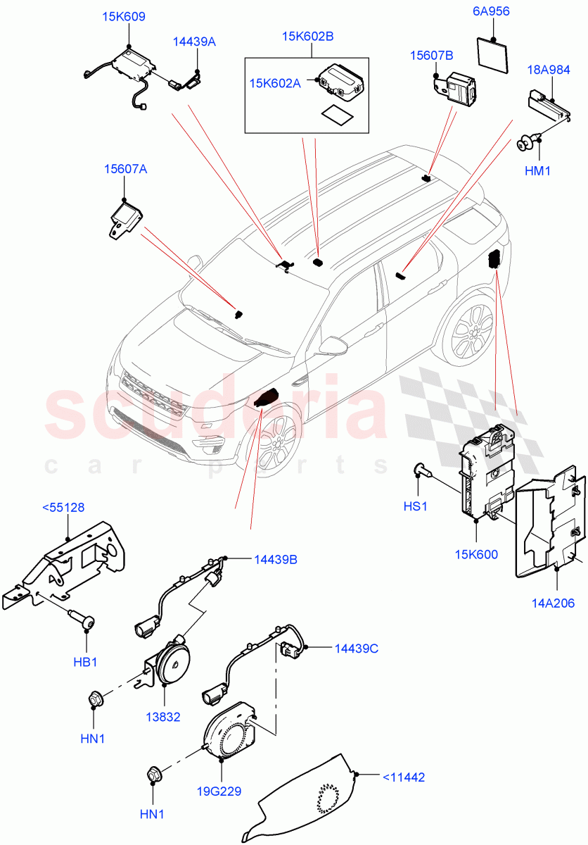 Anti-Theft Alarm Systems (Changsu (China)) ((V) FROMFG000001) of Land Rover Land Rover Discovery Sport (2015+) [2.0 Turbo Petrol GTDI]