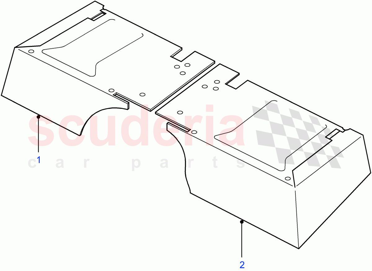 Carpets-Seatbase (With Carpet Floor Covering Level 1) ((V) FROM7A000001) of Land Rover Land Rover Defender (2007-2016)